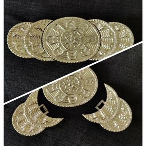 Vintage Dotty Smith three-piece belt buckle set in Silver tone